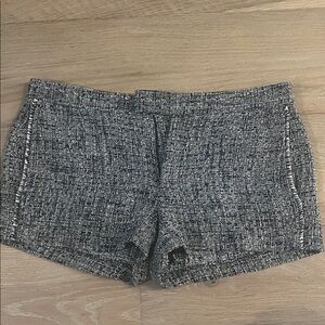Banana Republic High Waist Tweed Shorts - Black and White